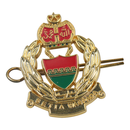 Gold Plated and Soft Enameled Military Cap Badge