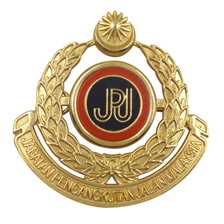 Gold Plated Enameled Metal Alloy Military Badge