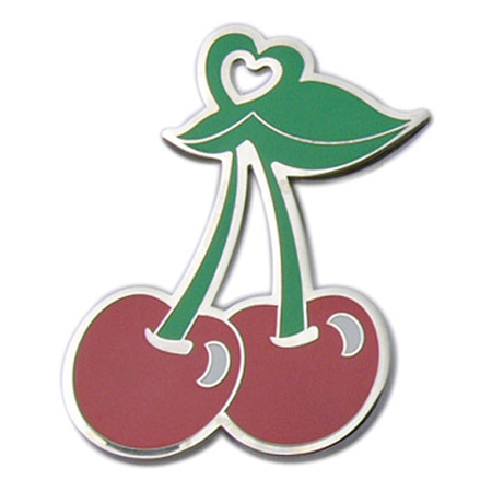 Nickel Plated Die Casted Alloy Cherry Pin