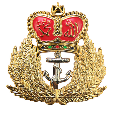 Gold and Nickel Plated Enameled Military Cap Badge