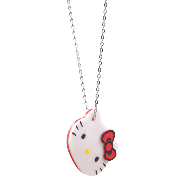 White Acrylic Hello Kitty Necklace