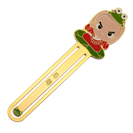 Gold Plated Photo Etched Soft Enameled Cartoon Bookmark